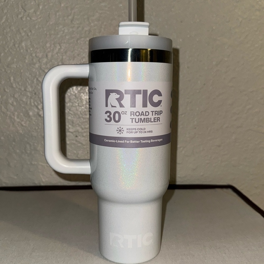 RTIC 40 oz Ceramic White Glitter